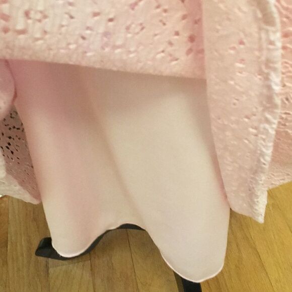 Pink Dress with Floral Overlay - Picture 6 of 8